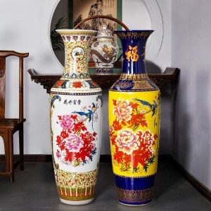 景德鎮陶瓷落地大花瓶（花開富貴）