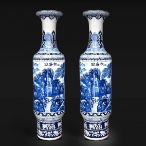 景德鎮陶瓷落地大花瓶（迎客松）